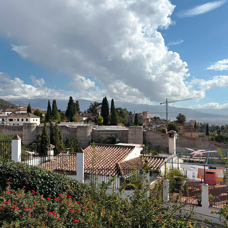 vistas de la muralla de la alhambra desde casa torcuato