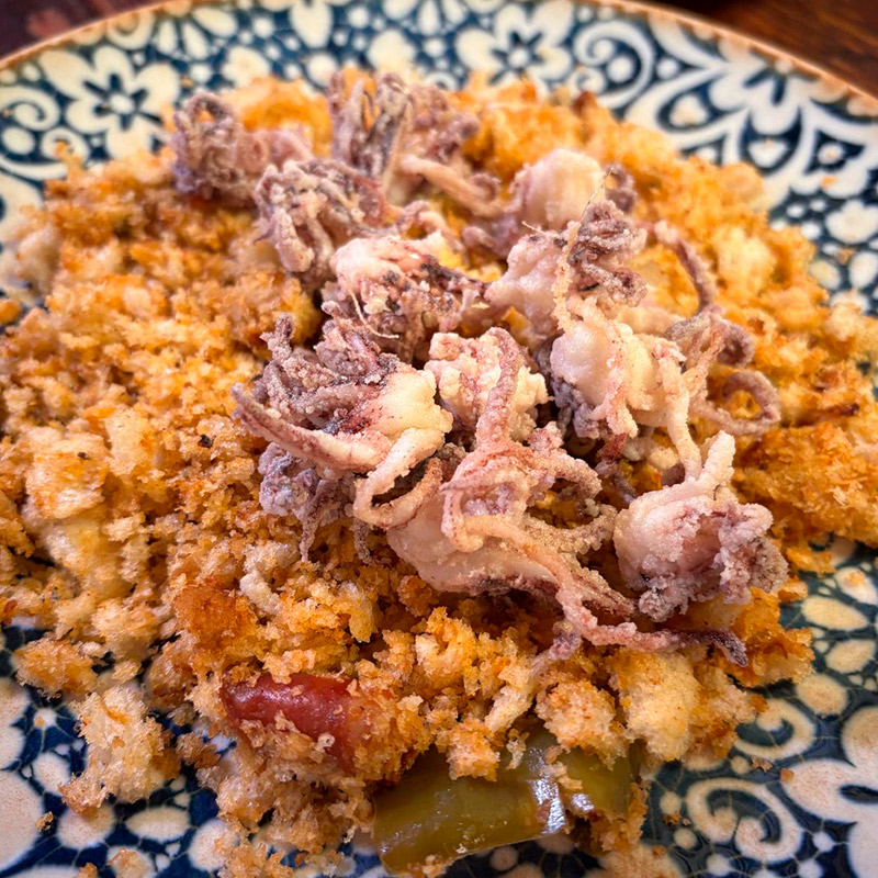 Migas con pulpito en casa torcuato