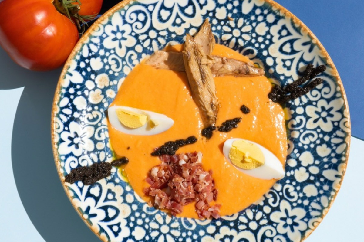 Plato de salmorejo en casa Torcuato